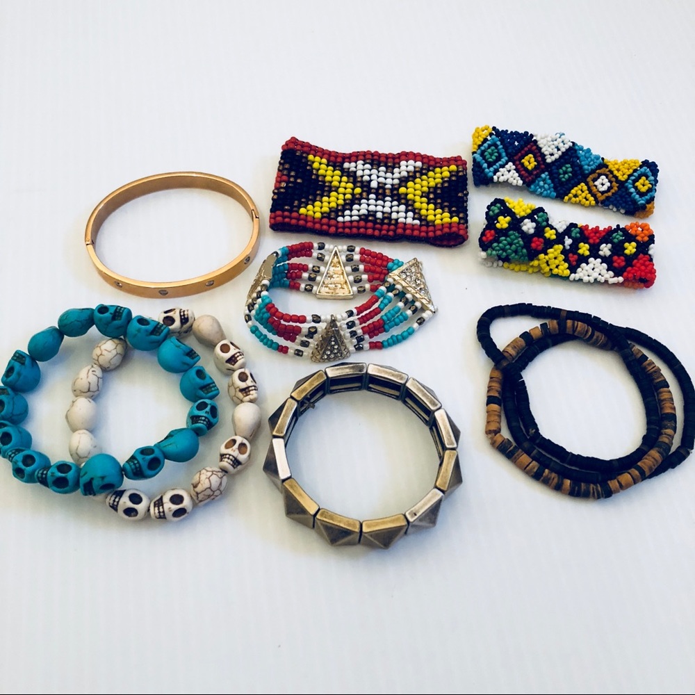 Fashion Jewelry Bundle Multi Facet Bracelets